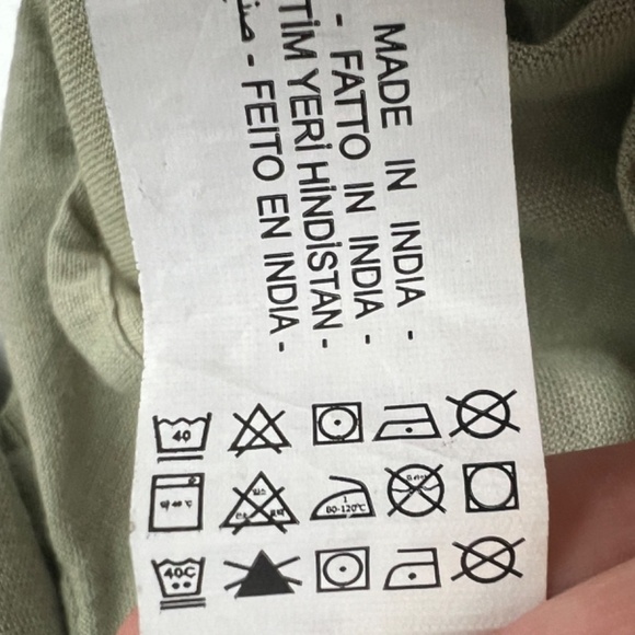 ZARA Cotton Linen Button Front 3/4 Sleeve Women's Babydoll Tunic Top Size Small - Picture 10 of 11